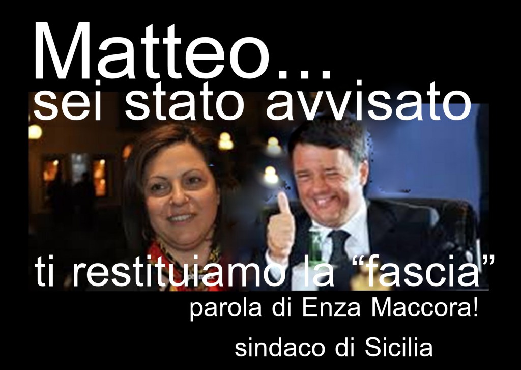 Enza Maccora – “Pronti a restituire le fasce tricolori”