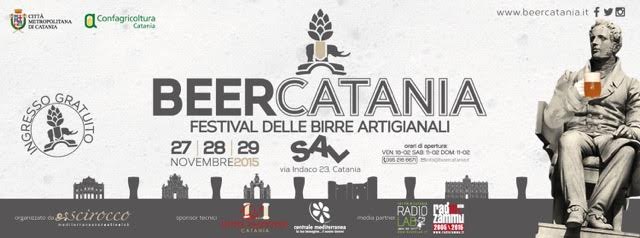 BEERCATANIA – Il festival delle birre artigianali dal 27 al 29 novembre