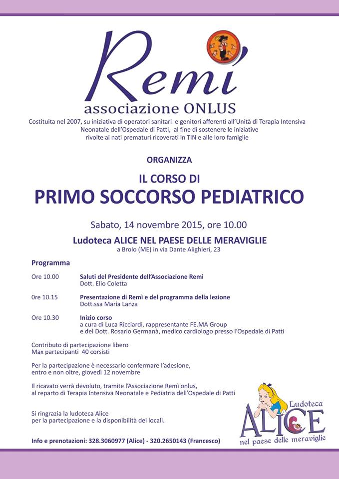 CORSI A BROLO – Primo Soccorso Pediatrico