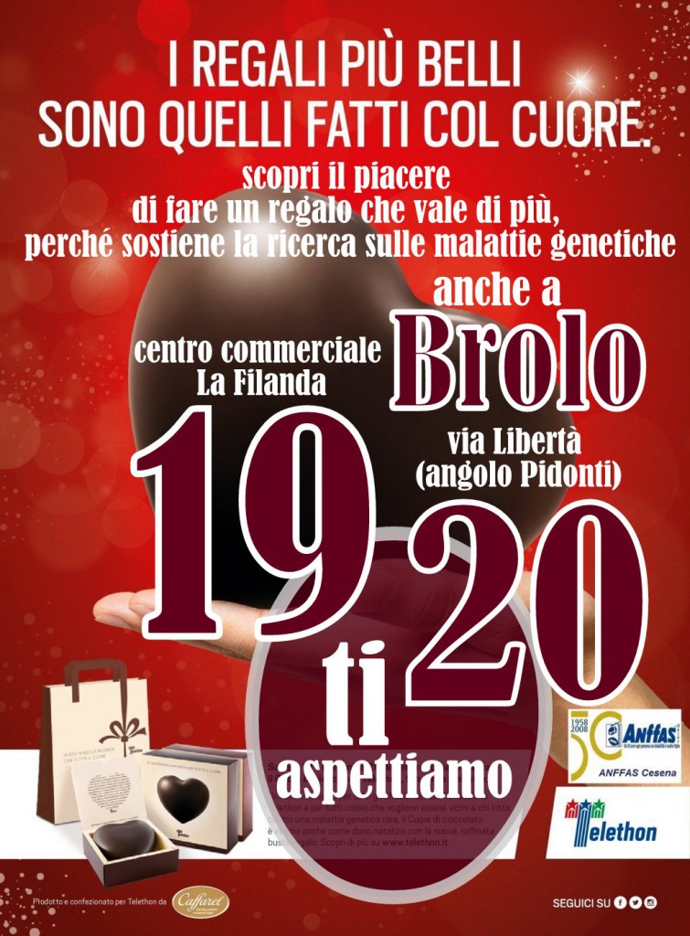 Solidarietà – Arriva anche a Brolo il “Cuore di cioccolato” Telethon & Anffas