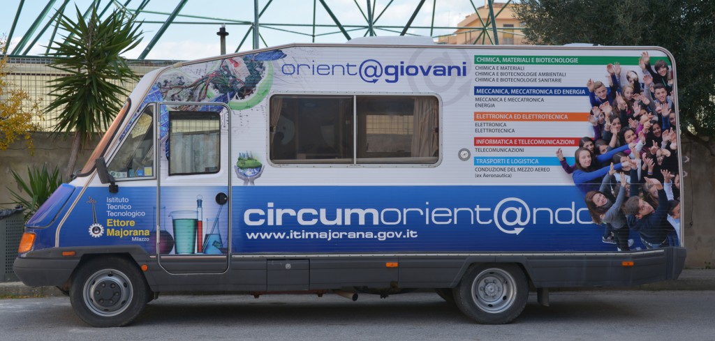MILAZZO – Il camper dell’orientamento dell’ITT Ettore Majorana