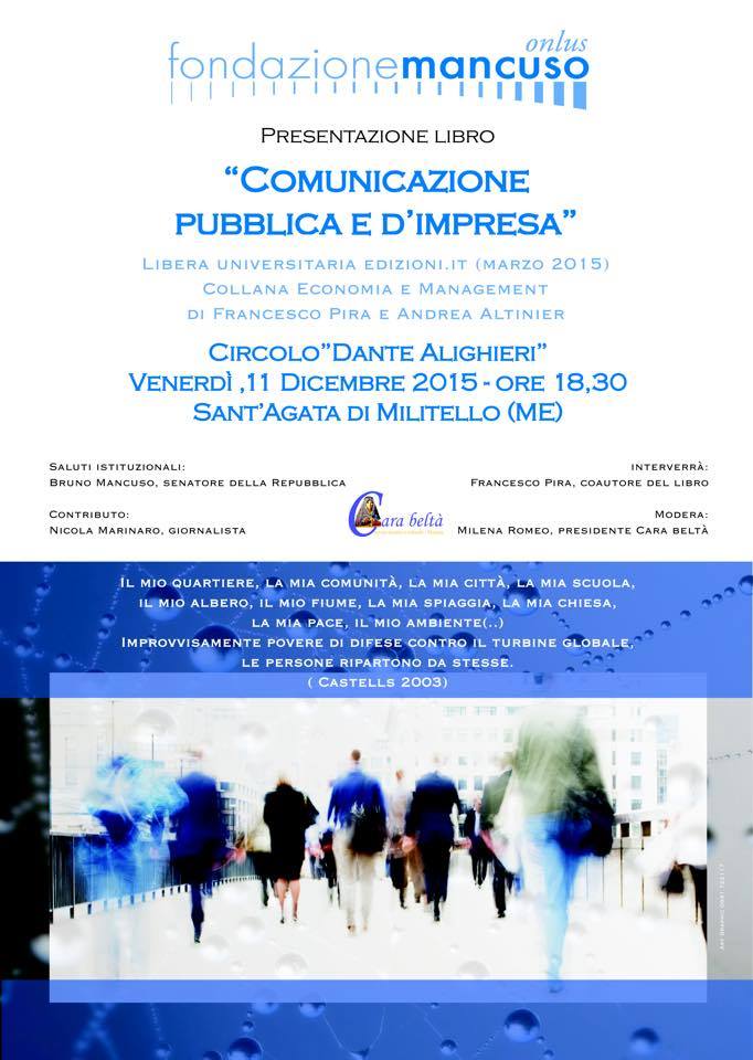S. AGATA MILITELLO – Presentazione del libro “Comunicazione pubblica e impresa”
