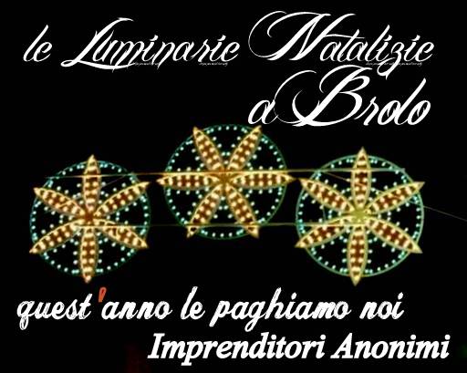 Anonimi Imprenditori – Il Grazie del sindaco di Brolo per le luminarie natalizie
