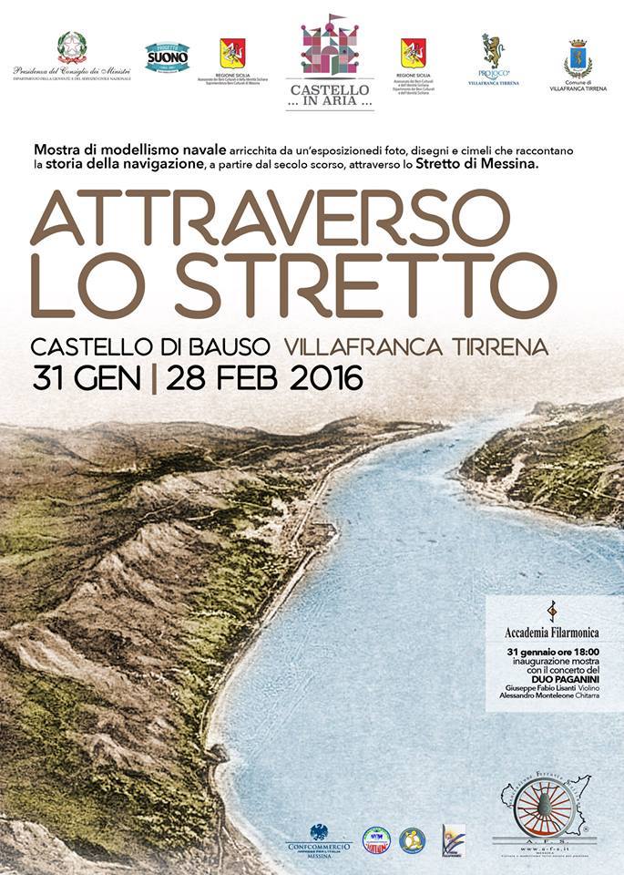 VILLAFRANCA TIRRENA – PER “CASTELLO … IN ARIA” DOMENICA 31 LA MOSTRA “AT … TRAVERSO LO STRETTO”