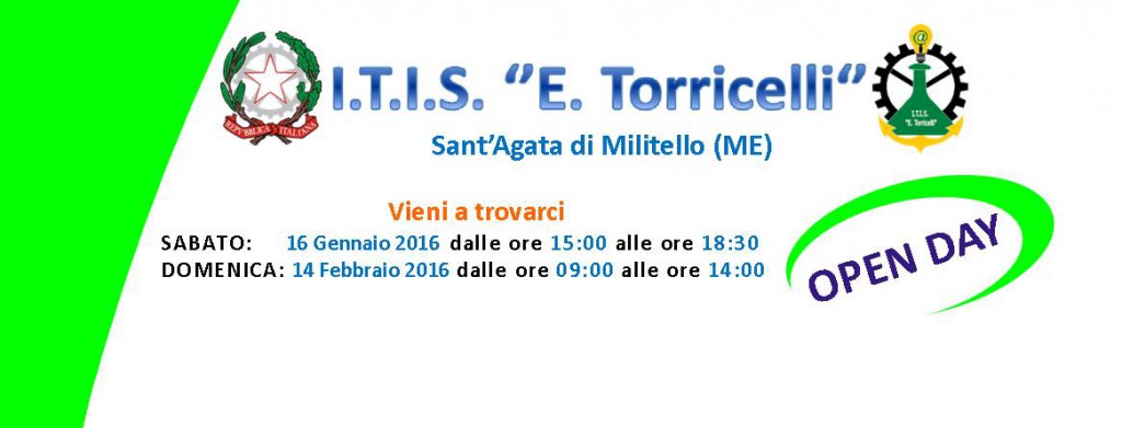 OPEN DAY – AL “TORRICELLI” DI SANT’AGATA MILITELLO