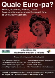 Quale Euro-pa?- Domani a Monza confrontro tra Movimento Patriae – Fronte dei popoli Europei, il Centro Studi Polaris e Lealtà e Azione