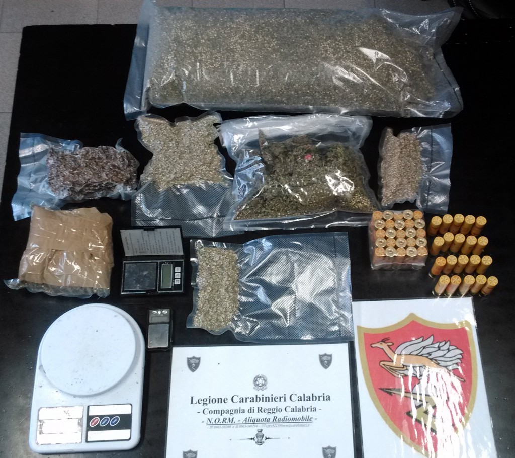 REGGIO CALABRIA – “Focus ‘Ndrangheta” droga e munizioni, un arresto dei Carabinieri