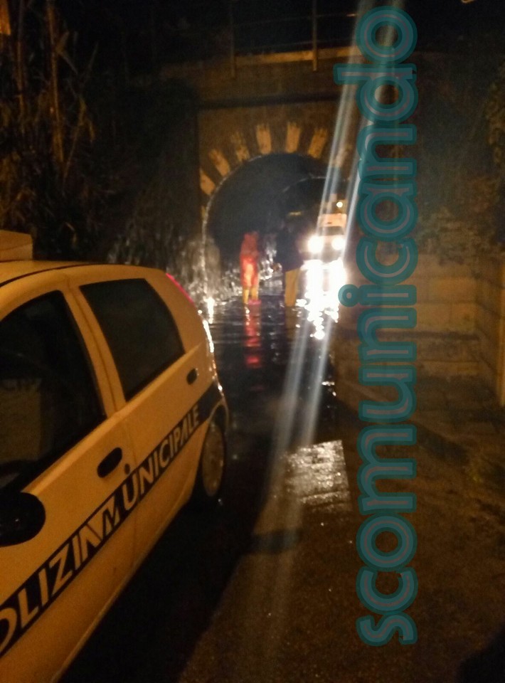 Protezione Civile Brolo – In azione ieri per l’allagamento nel sottopasso di Sottogrotte