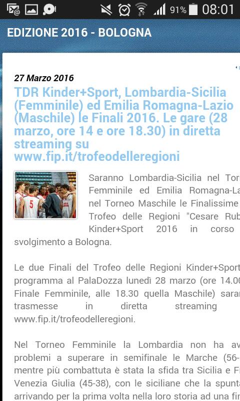 TORNEO DELLE REGIONI – Il Basket Femminile siciliano ad un passo dal sogno