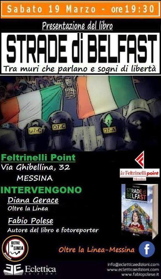 “Strade di Belfast”  – Il nuovo libro di Fabio Polese sarà presentato a Messina