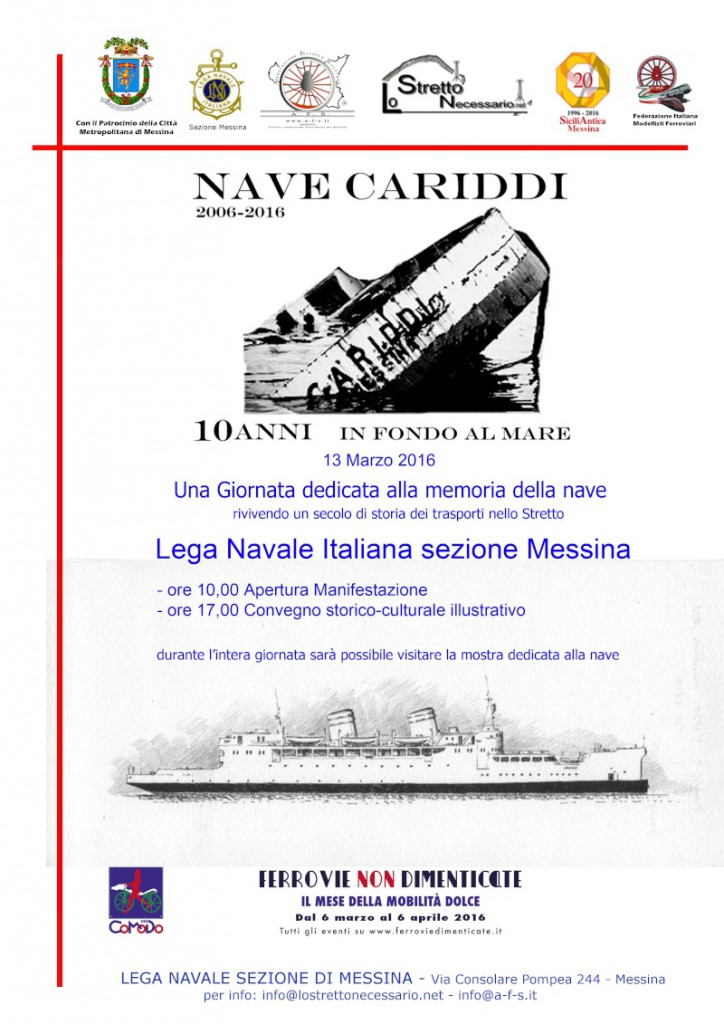NAVE CARIDDI – Dieci anni in fondo al mare, giornata della memoria e convegno a Messina