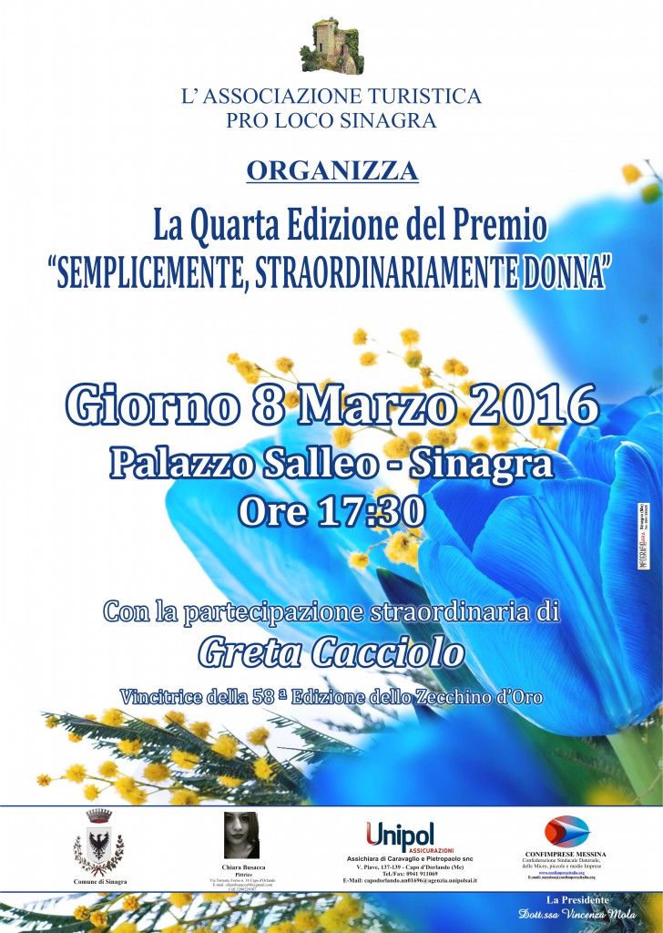 SINAGRA – Proloco rende omaggio alle donne