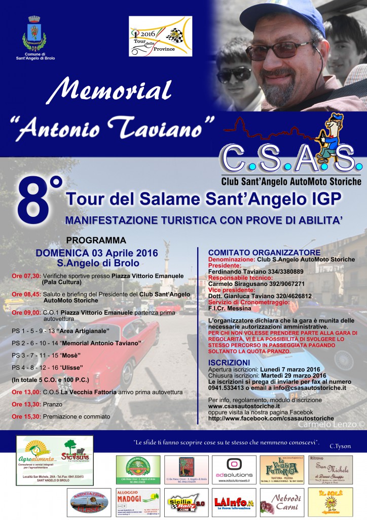 S. ANGELO DI BROLO – 8° Tour Del Salame Sant’Angelo I.G.P., Memorial “Antonio Taviano”