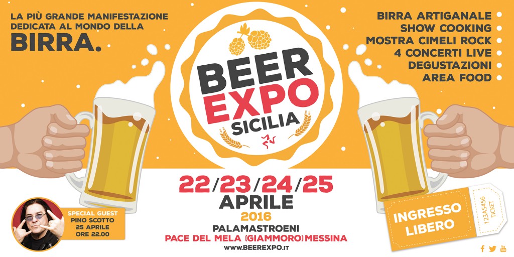 BEER EXPO 2016 – Dal 22 al 25 aprile al Palamastroeni di Pace del Mela