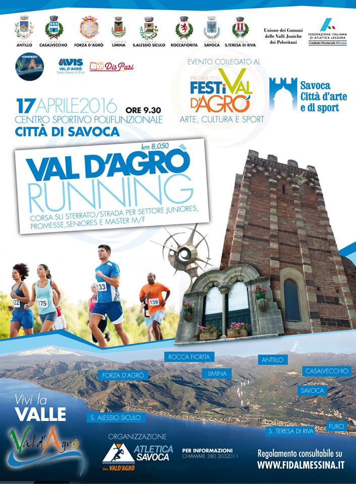 ATLETICA SAVOCA  – “Val d’Agrò Running” si corre tra bellezze naturali e artistiche