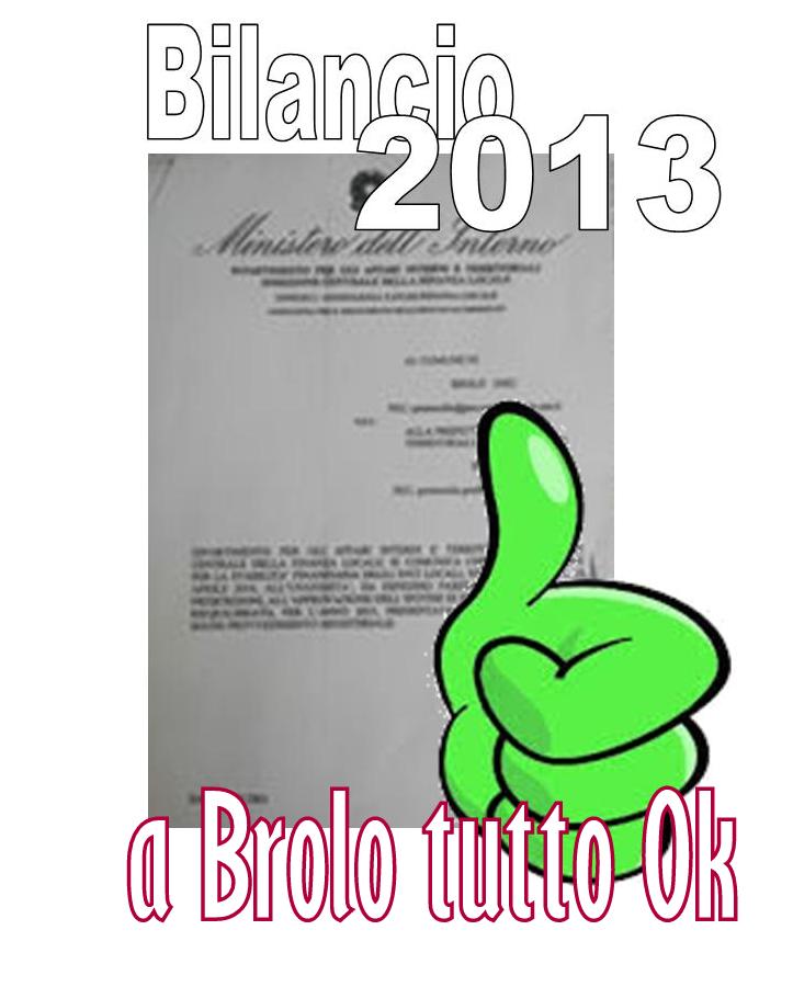 BILANCIO 2013 – Disco verde del Ministero degli Interni per quello di Brolo