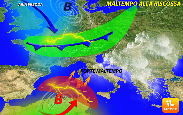 METEO – Micidiale “abbraccio” Africa+Atlantico. Nel finesettimana  sarà maltempo