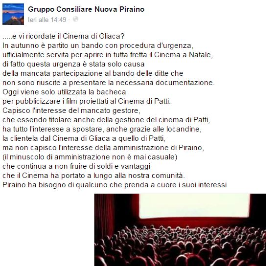 “QUO VADIS?” – … E vi ricordate il Cinema di Gliaca?