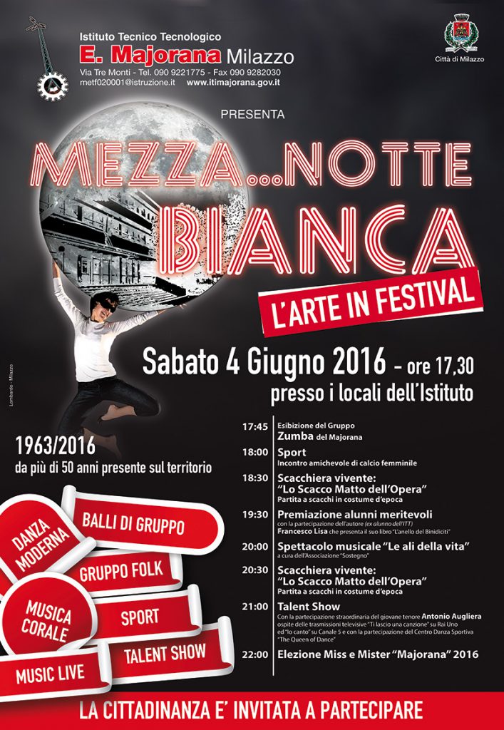 MILAZZO – Mezzanotte Bianca all’Itt. Majorana