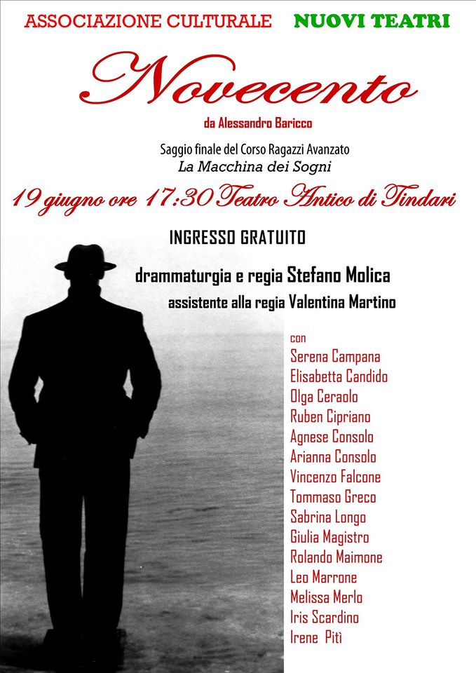 LA MACCHINA DEI SOGNI – Il programma teatrale di Stefano Molica va avanti. Domenica a Tindari “Novecento”