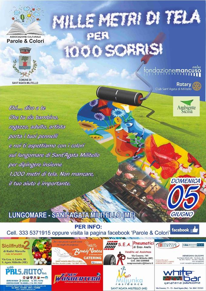 SANT’AGATA M.LLO – Ass Parole & Colori in “Mille metri di tela per mille sorrisi”