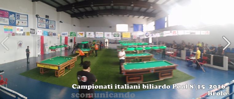 “TRICOLORE” DI BILIARDO – Da oggi a Brolo, ed il “palazzetto” diventa una grande sala biliardo
