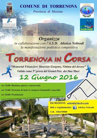 TORRENOVA IN CORSA – Memorial finanziere Maurizio Gorgone, vittima del dovere