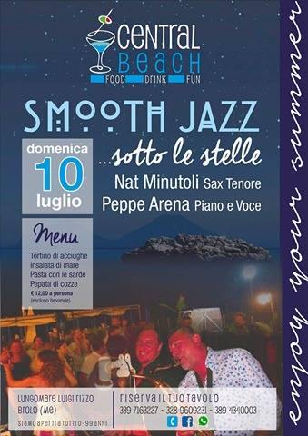 CENTRAL BEACH BROLO – Domenica Smooth Jazz con Nat Minutoli