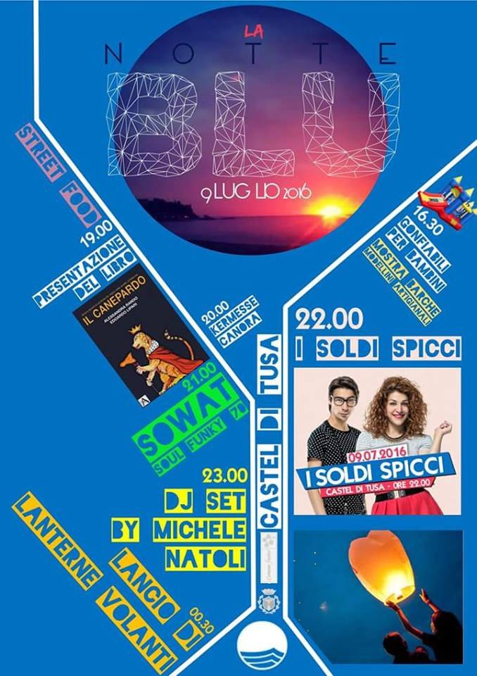 TUSA – “La Notte blu” per festeggiare il riconoscimento Bandiera Blu 2016