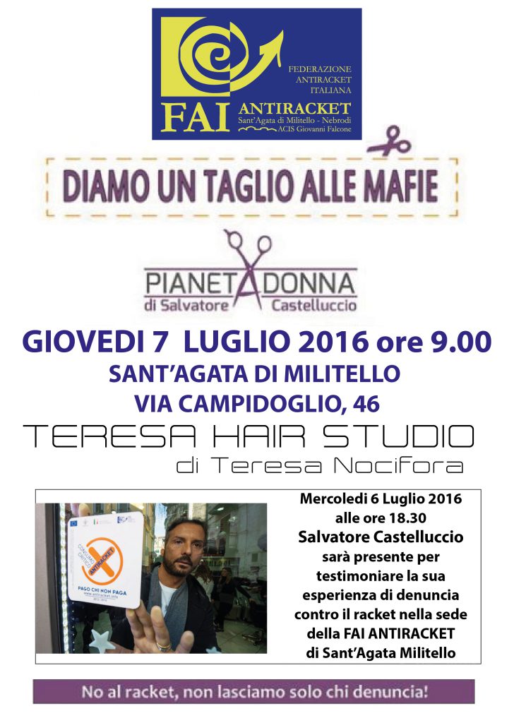 S. AGATA MILITELLO – Evento “Diamo un taglio alle mafie”