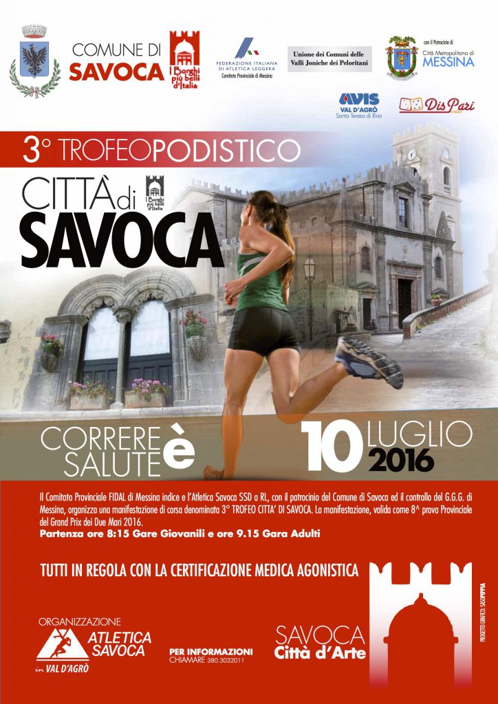 ATLETICA – Il Grand Prix dei Due Mari 2016 di scena nell’incantevole Savoca