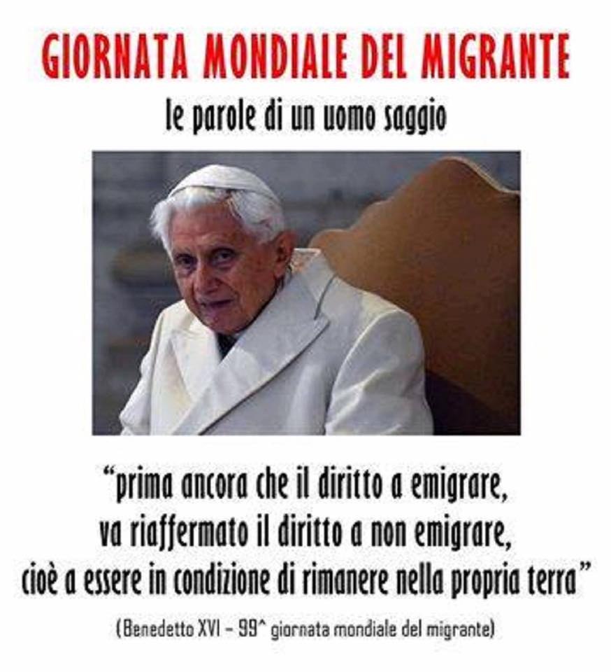 STRAGI & COMPANY – LE RAGIONI DI PAPA BENEDETTO XVI°