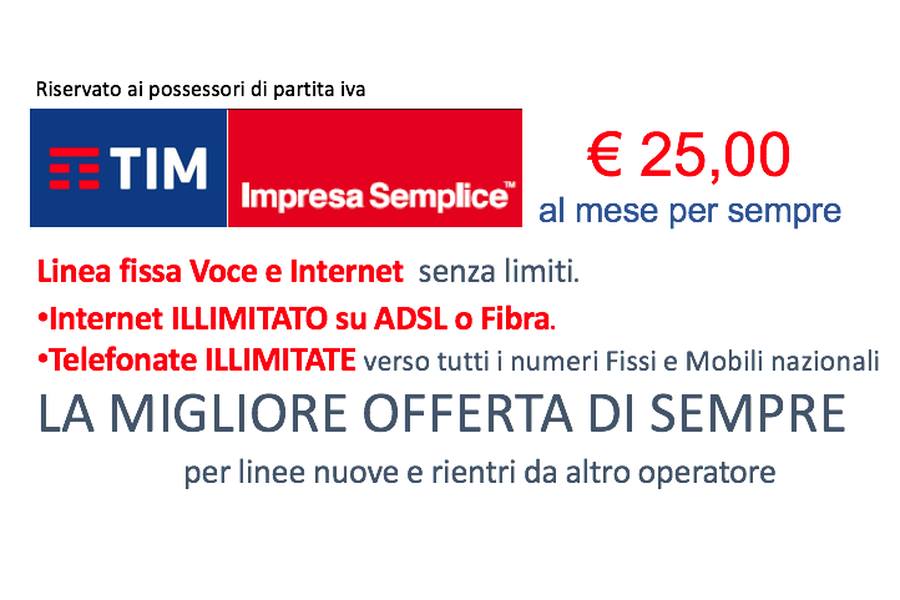 LA MIGLIORE OFFERTA – Quella della Tim alle Aziende