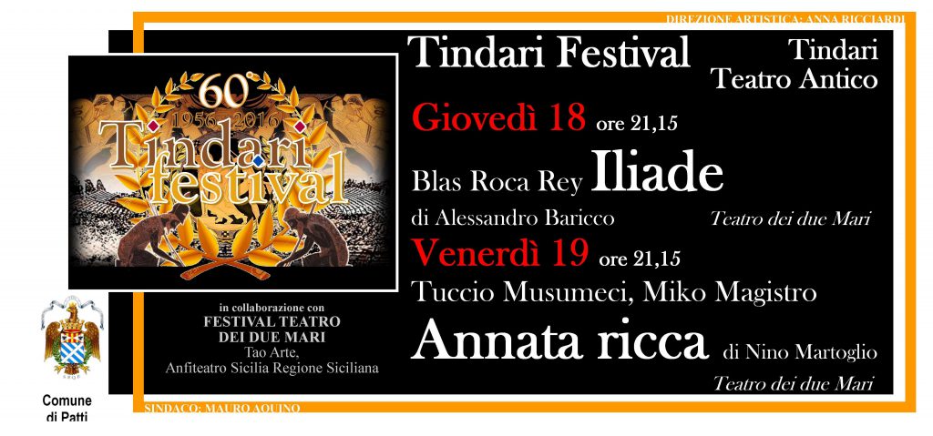 TINDARI FESTIVAL – L’Iliade di Baricco in scena al Tindari Festival
