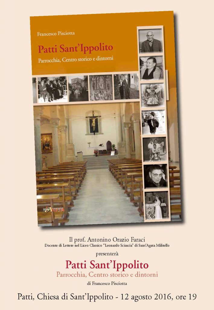 PATTI – Francesco Pisciotta: “Patti Sant’Ippolito. Parrocchia centro storico e dintorni”