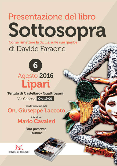 LIPARI – Sabato 6 dibattito sul libro del deputato Pd Faraone