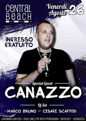 APPUNTAMENTI ESTIVI – Canazzo al Beach Central di Brolo