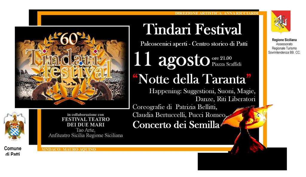 11 AGOSTO – Sarà “Notte della Taranta” a Patti
