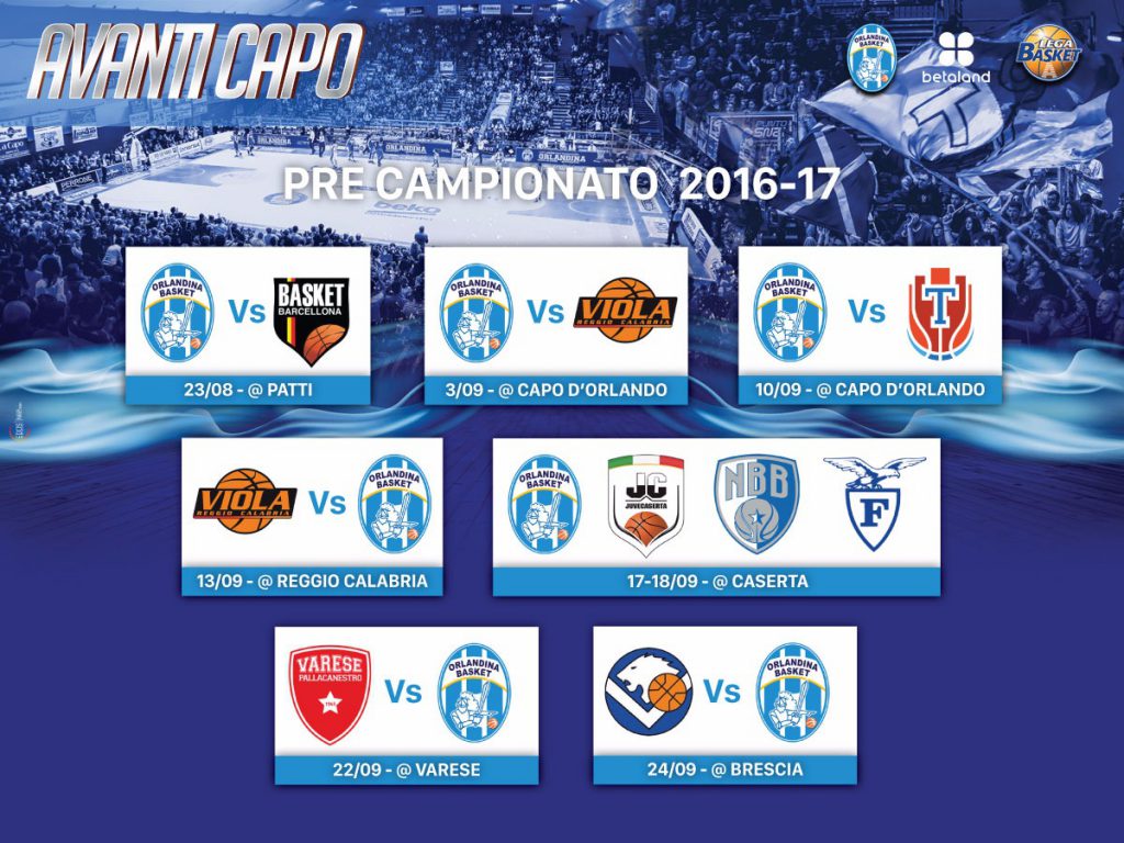 BETALAND – Stagione cestistica alle porte, il programma di precampionato