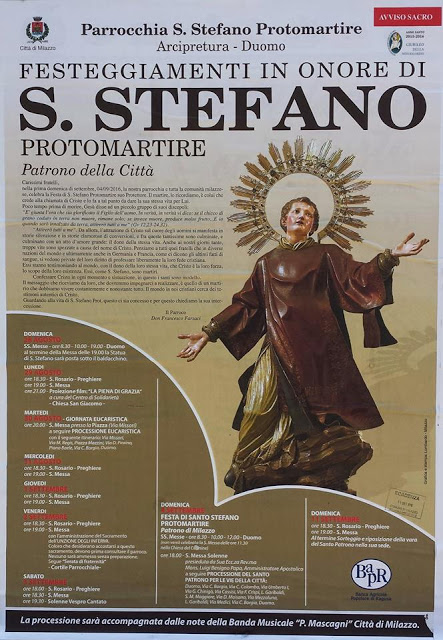 MILAZZO – Festa del Patrono, una settimana di iniziative. Comune chiuso venerdì