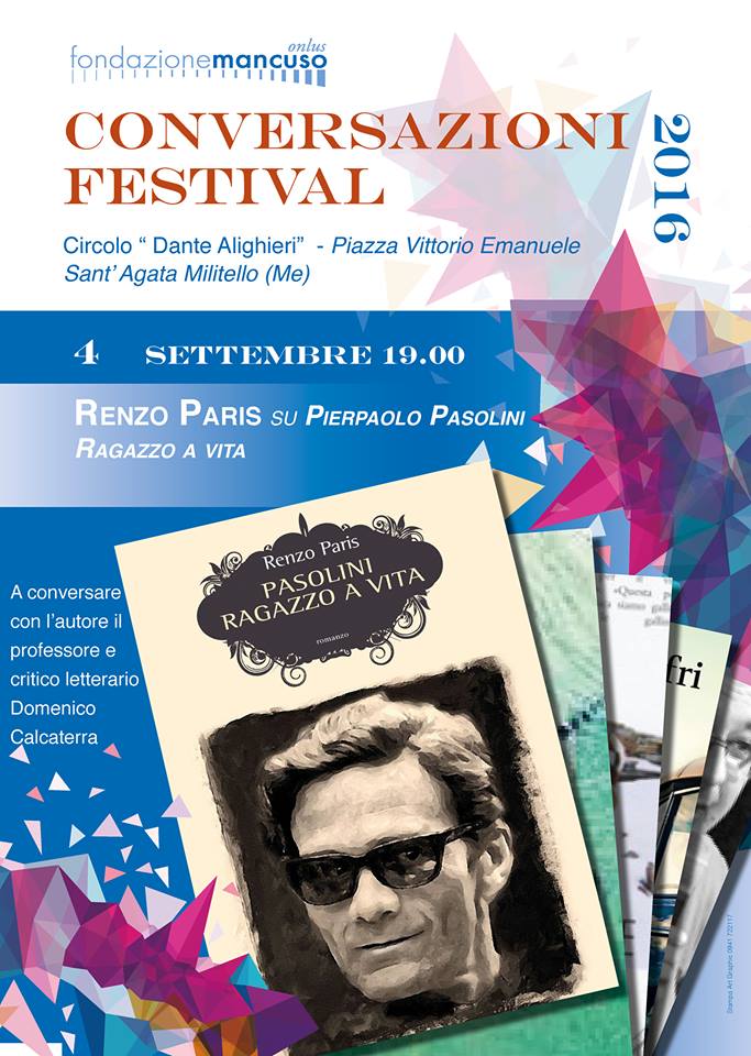 RENZO PARIS – Oggi a “Conversazioni Festival 2016”