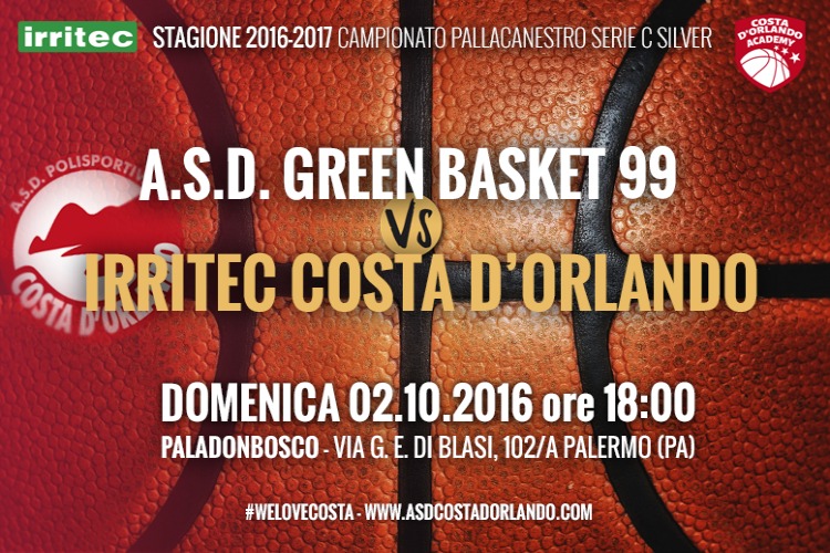 IRRITEC COSTA D’ORLANDO – Esordio a Palermo per gli uomini di coach Condello