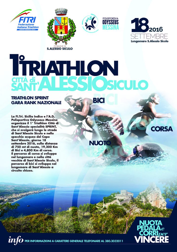 TRIATHLON – SI ALZA IL SIPARIO SUL “1° TRIATHLON CITTA’ DI SANT’ALESSIO”