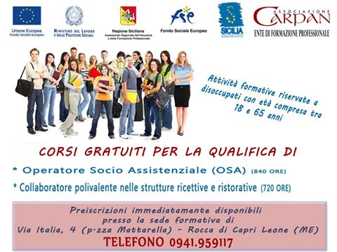 OPPORTUNITA’ LAVORATIVE – Corsi gratuiti 2016/17 per disoccupati. Sono aperte le preiscrizioni
