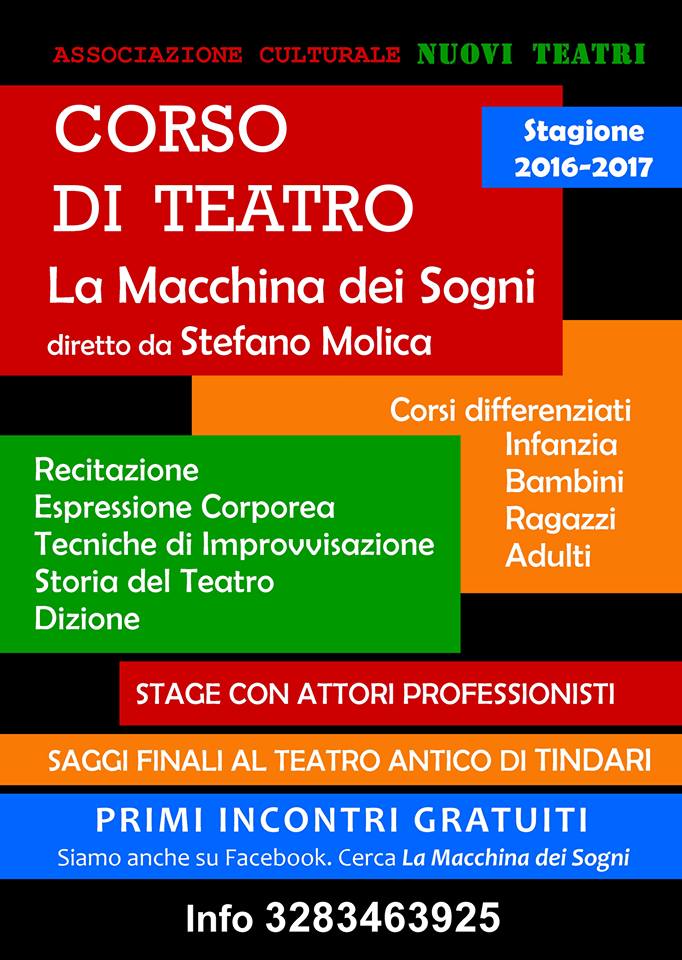 FARE TEATRO – A Patti “La Macchina dei Sogni” riparte con il suo 13° anno di attività