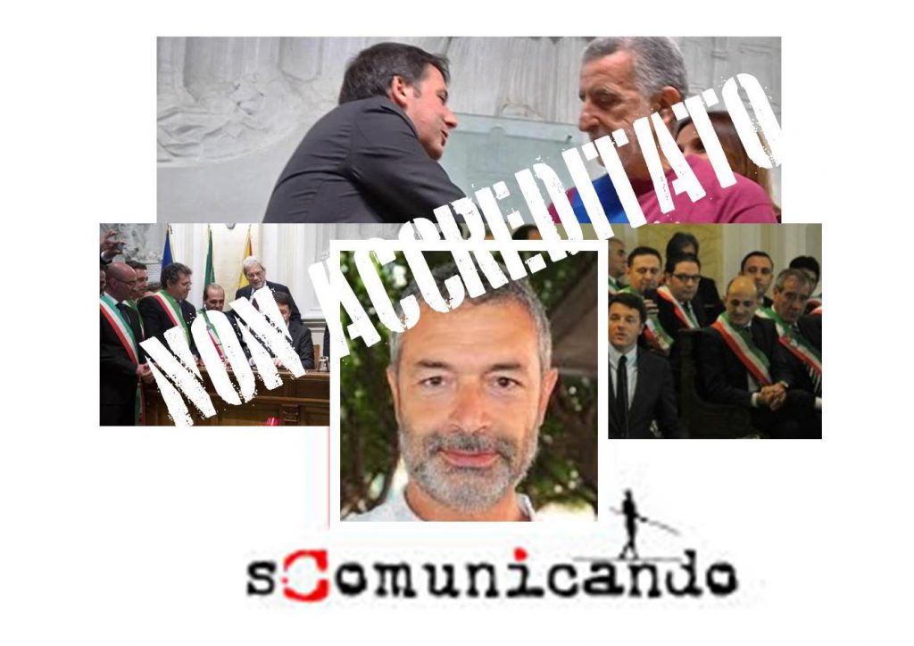 LA PROTESTA DEI GIORNALISTI – Renzi a Messina, i “figli della Gallina Bianca”, i ghettizzati, il gioco dei ruoli