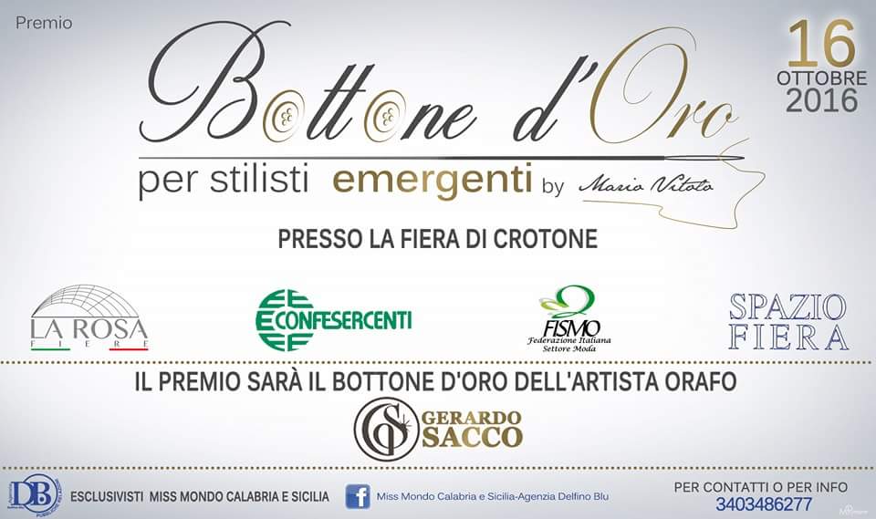 DELFINO BLU – Al via la prima edizione del “Bottone d’oro” alla scoperta e alla promozione degli stilisti emergenti.