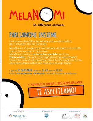 INCONTRI TRA FORMAZIONE, INFORMAZIONE E PREVENZIONE – A Messina: “MelaNomi. Le differenze che contano”