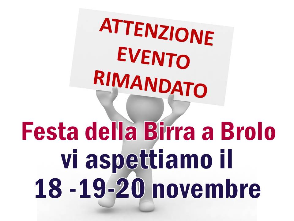 BROLO OK TO BEER FEST- Evento annullato… si terrà dal 18 al 20 novembre