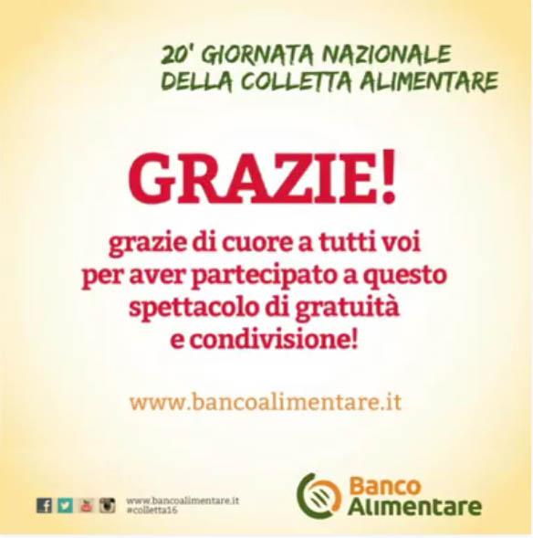 XX GIORNATA NAZIONALE DELLA COLLETTA ALIMENTARE – In Sicilia raccolte 436 tonnellate di alimenti